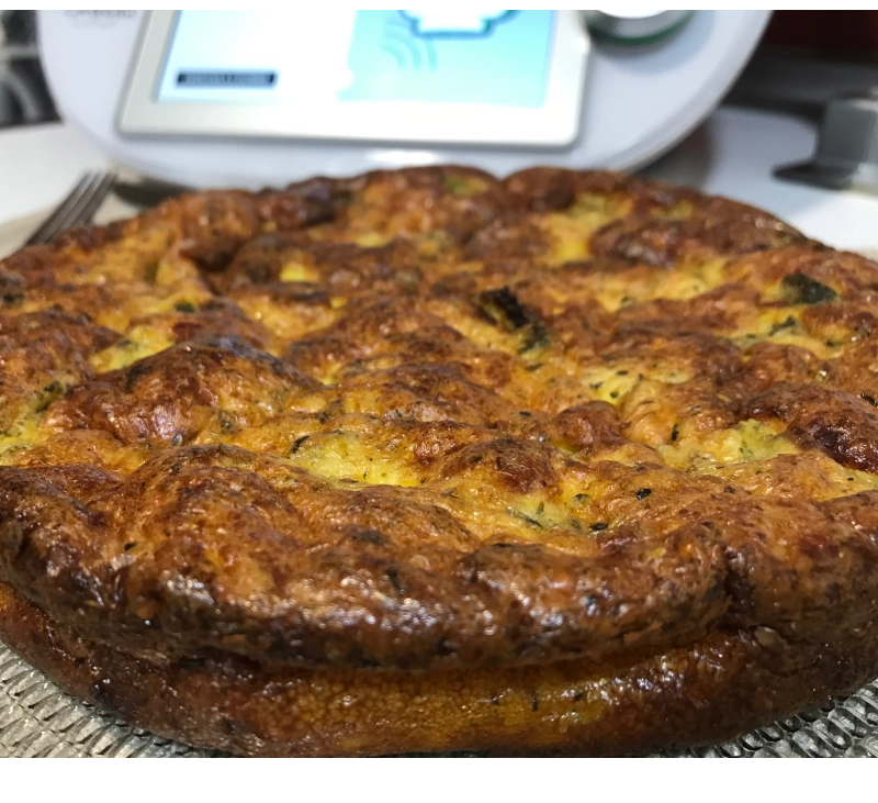 FRITTATA DE BROCOLI CON HIERBAS AROMÁTICAS CON THERMOMIX